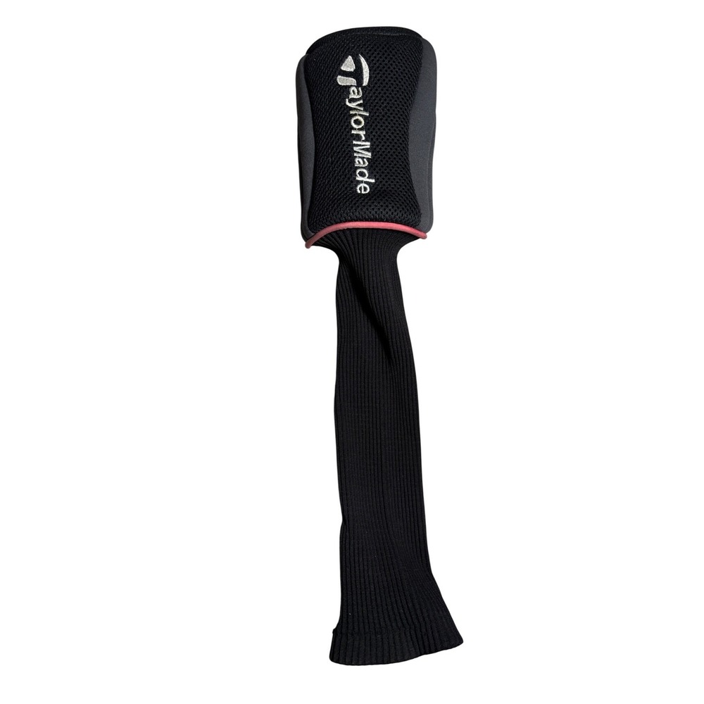 TaylorMade 300 Series Golf Club Headcover Black Grey Red Knit Sock Driver Wood